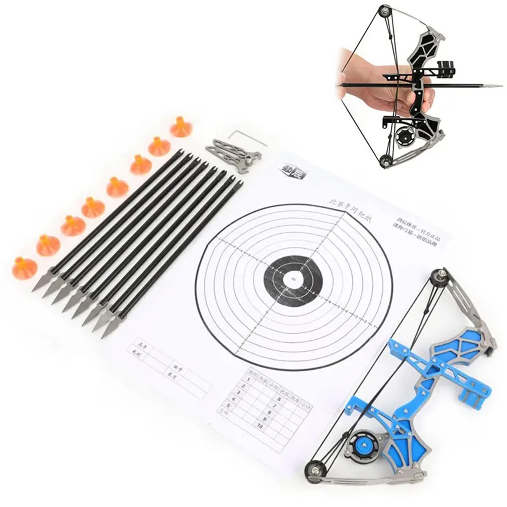 12pcs Mini Compound Bow Set 12lbs with 12 Arrows Stainless Steel Pulley Bow Shock Absorption Indoor Outdoor Hunting Training
12pcs Mini Compound Bow Set 12lbs with 12 Arrows Stainless Steel Pulley Bow Shock Absorption Indoor Outdoor Hunting Training
