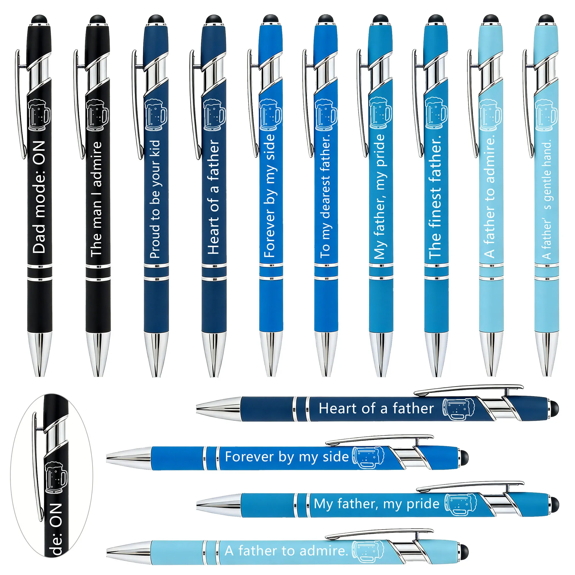 10 pieces / 14 pieces metal touchscreen Father's Day series ballpoint pens. Phrase-activated pens. Father's Day gift pens.
10 pieces / 14 pieces metal touchscreen Father's Day series ballpoint pens. Phrase-activated pens. Father's Day gift pens.