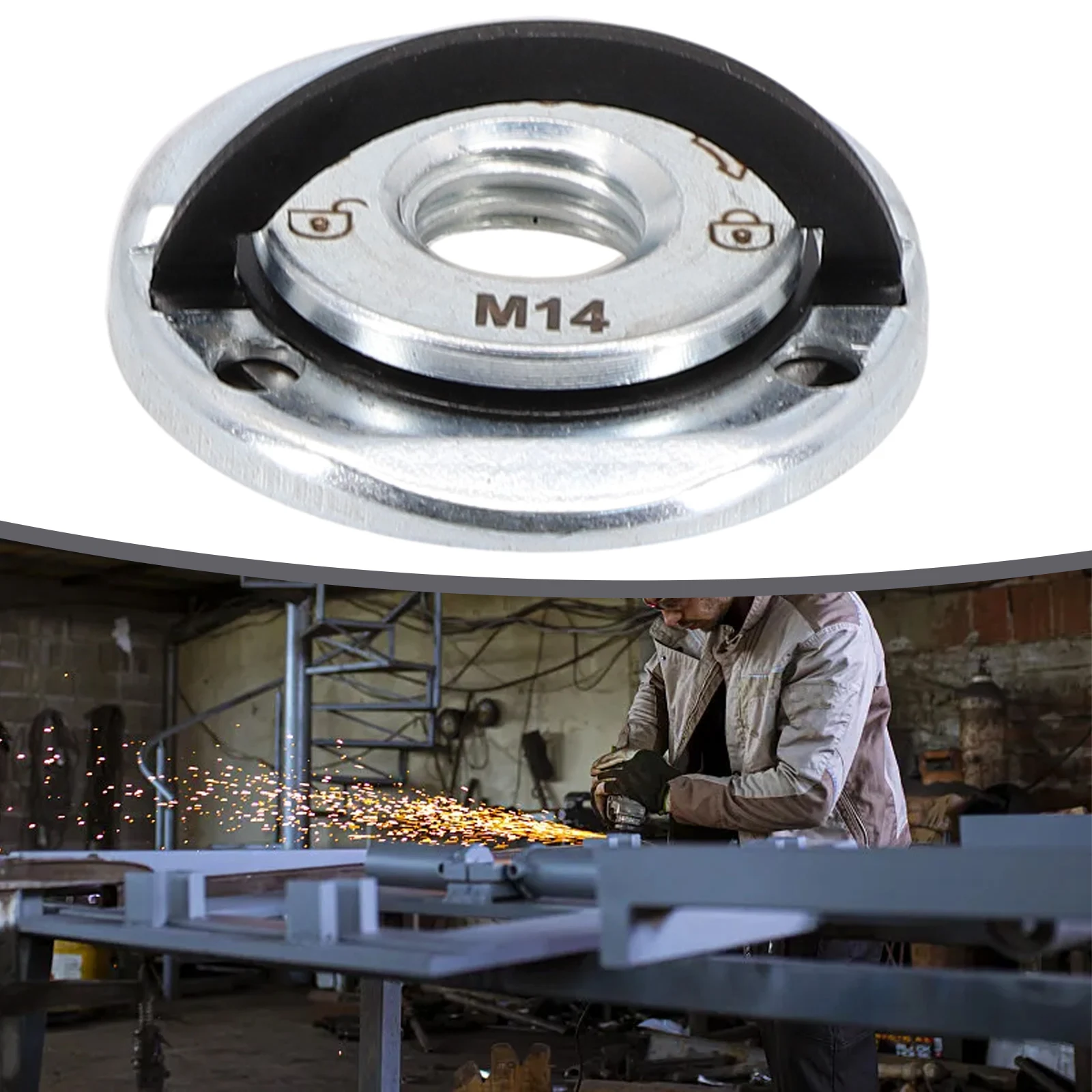 M14 Quick Release Self-Locking Grinder Pressing Plate Flange Nut Power Chuck Self-Locking Pressing Plate Power Chuck Tools
M14 Quick Release Self-Locking Grinder Pressing Plate Flange Nut Power Chuck Self-Locking Pressing Plate Power Chuck Tools