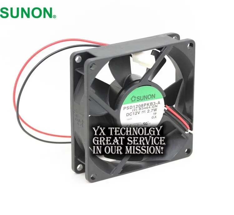 New PSD1208PKB3-A 8025 12V 2.7W 80mm dual ball bearing cooling fan 80*80*25mm for SUNON
New PSD1208PKB3-A 8025 12V 2.7W 80mm dual ball bearing cooling fan 80*80*25mm for SUNON