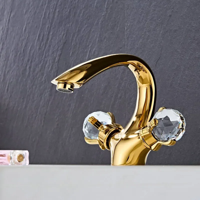Gold Bathroom faucet bathroom Double Handle Lavotory Faucet hot cold basin water mixer tap bathroom sink faucet brass tap gold
Gold Bathroom faucet bathroom Double Handle Lavotory Faucet hot cold basin water mixer tap bathroom sink faucet brass tap gold