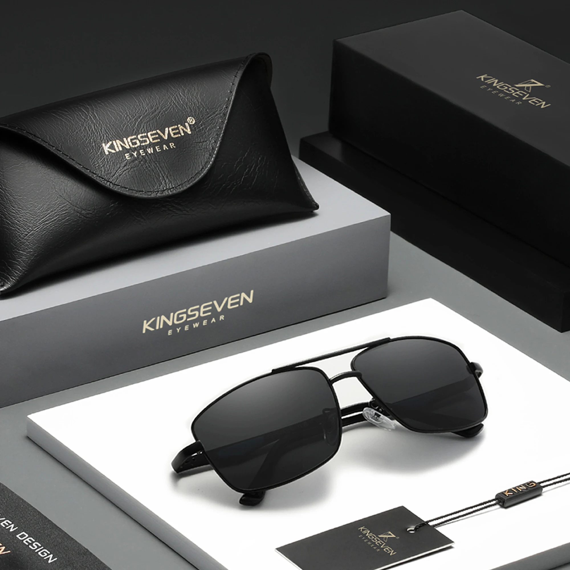 KINGSEVEN Classic Rectangle Sunglasses Men Polarized Frame Aluminium Magnesium Temples Male Sunglasses Driving Eyewear
KINGSEVEN Classic Rectangle Sunglasses Men Polarized Frame Aluminium Magnesium Temples Male Sunglasses Driving Eyewear