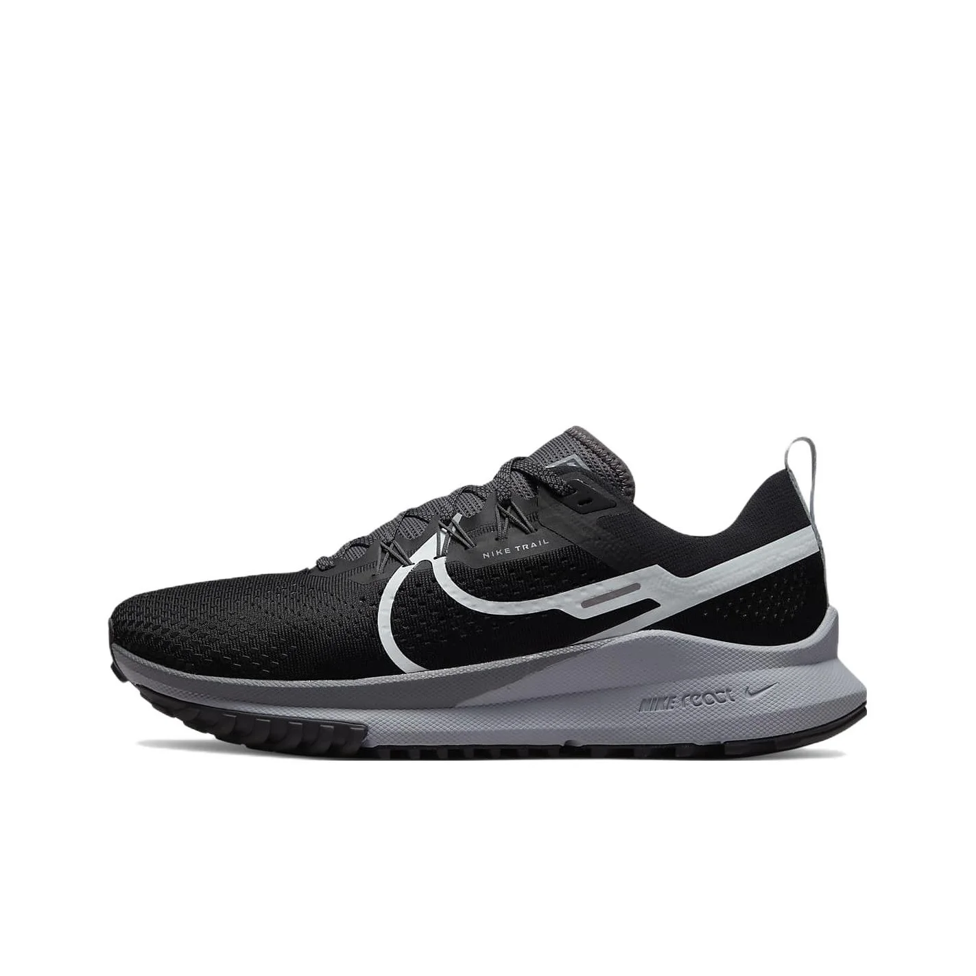 Nike React Pegasus Trail 4 Black Dark Grey DJ6158-001
Nike React Pegasus Trail 4 Black Dark Grey DJ6158-001