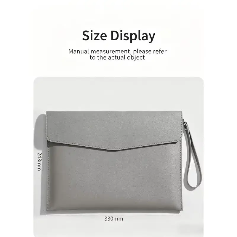Document Envelope File Folder A4 PU Leather Waterproof Paper Organizer for Office Business Use
Document Envelope File Folder A4 PU Leather Waterproof Paper Organizer for Office Business Use