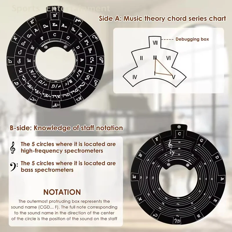 Circle Of Fifths Wheel With Stand Holder Metal Melody Tool Aluminium Alloy Circle Wheel For Musicians Songwriting
Circle Of Fifths Wheel With Stand Holder Metal Melody Tool Aluminium Alloy Circle Wheel For Musicians Songwriting