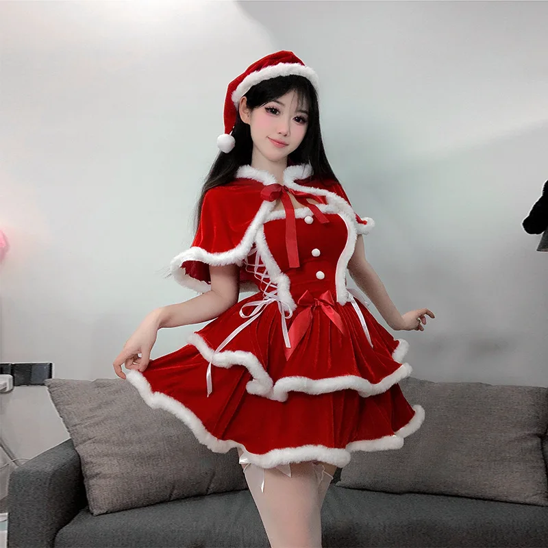 New style Christmas dress cute sweet white furred Christmas suit New Year party stage sexy slip dress
New style Christmas dress cute sweet white furred Christmas suit New Year party stage sexy slip dress