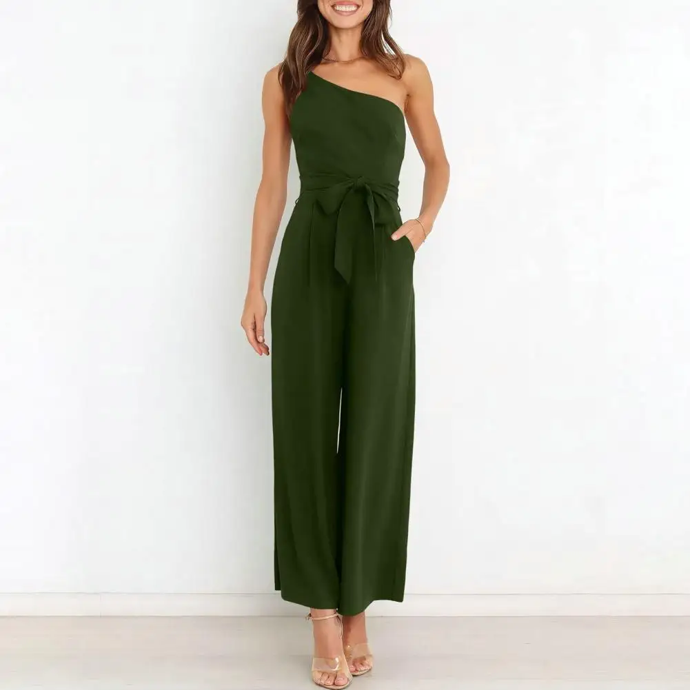 Women Jumpsuit Loose Women Overall Stylish Women's Lace-up Jumpsuit Slim Waist Off-shoulder Wide-leg Pants for Spring Summer
Women Jumpsuit Loose Women Overall Stylish Women's Lace-up Jumpsuit Slim Waist Off-shoulder Wide-leg Pants for Spring Summer
