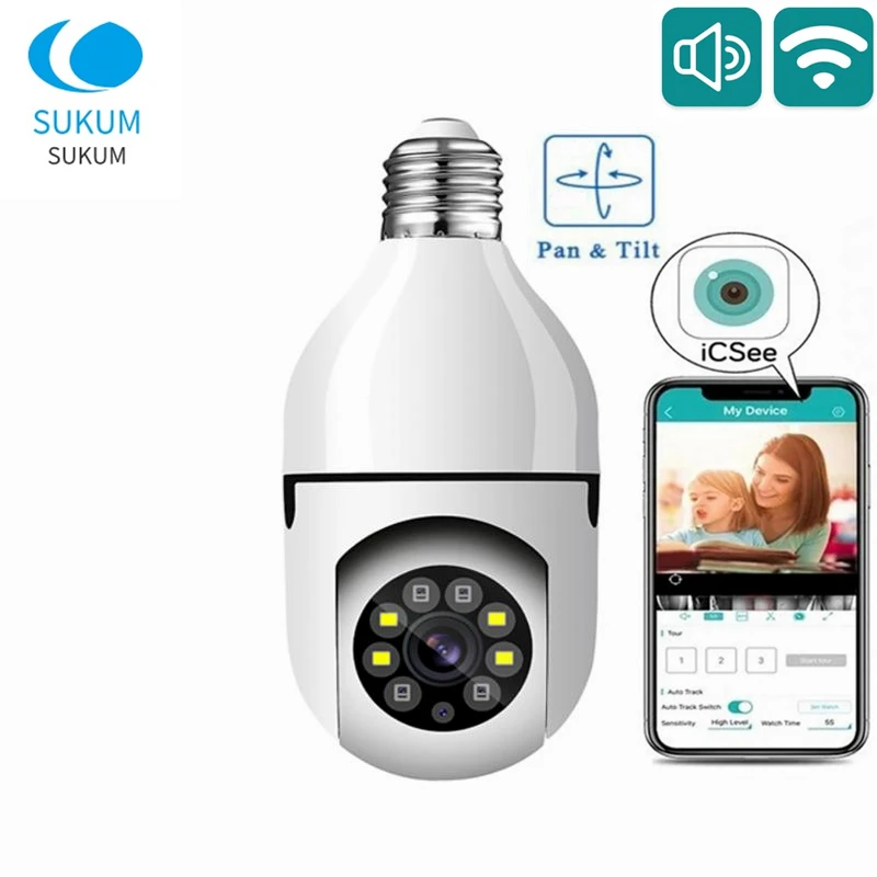 ICSee WIFI 360 Degree Camera 4MP Bulb Panoramic CCTV Two Way Audio Security Protection Wireless Home Camera Indoor
ICSee WIFI 360 Degree Camera 4MP Bulb Panoramic CCTV Two Way Audio Security Protection Wireless Home Camera Indoor