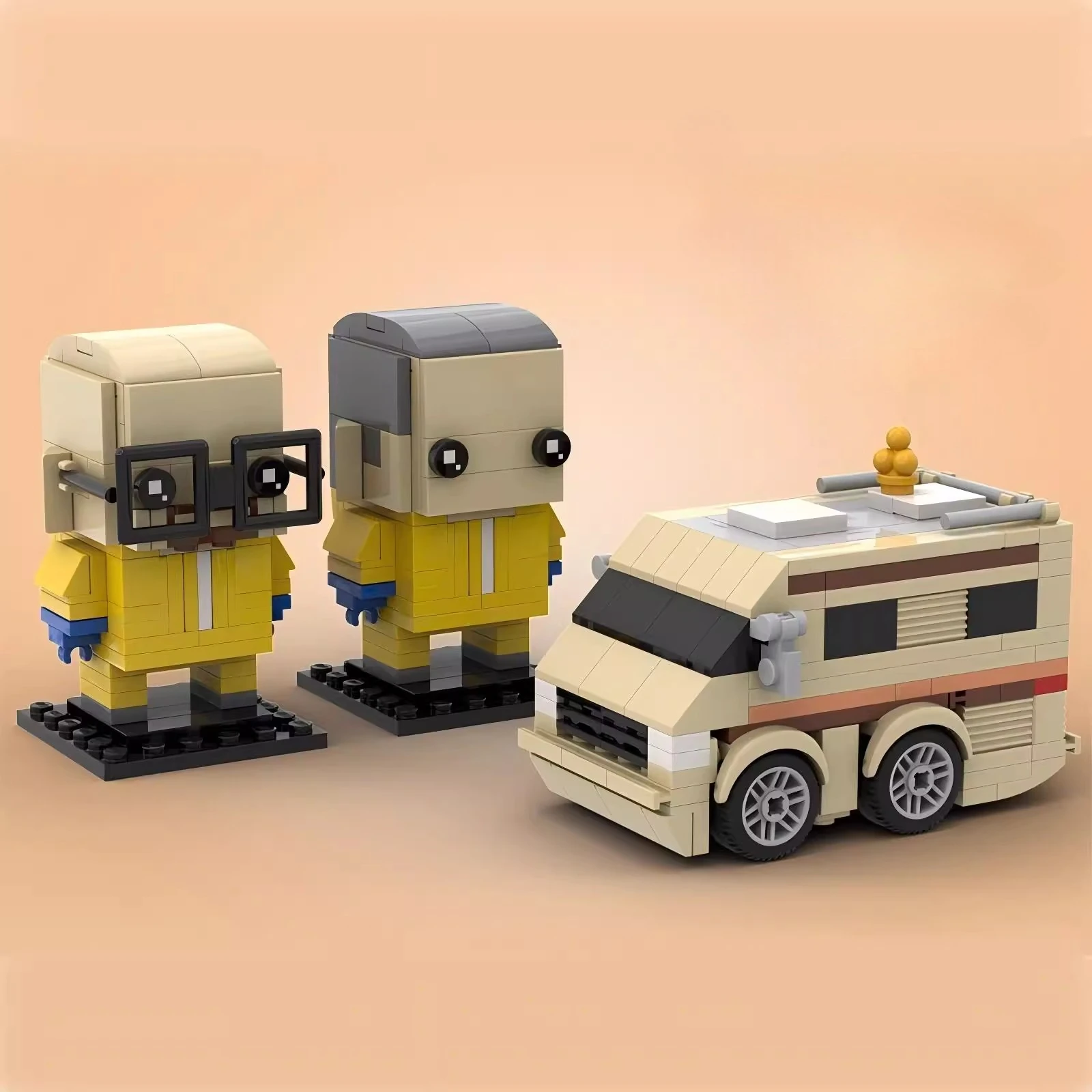 MOC Hot American TV Series Drug Production Vehicle Model Old Bai and Little Pink Brickheadz Building Block Set DIY Kids Toy Gift
MOC Hot American TV Series Drug Production Vehicle Model Old Bai and Little Pink Brickheadz Building Block Set DIY Kids Toy Gift