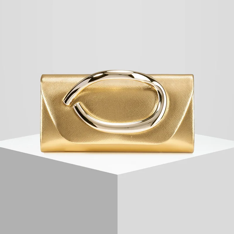 Women's Gold Evening Clutch Bag Glossy Crosshatch Envelope Purse Wedding Party Cocktail Large Metal Ring Buckle Elegant Handbag
Women's Gold Evening Clutch Bag Glossy Crosshatch Envelope Purse Wedding Party Cocktail Large Metal Ring Buckle Elegant Handbag