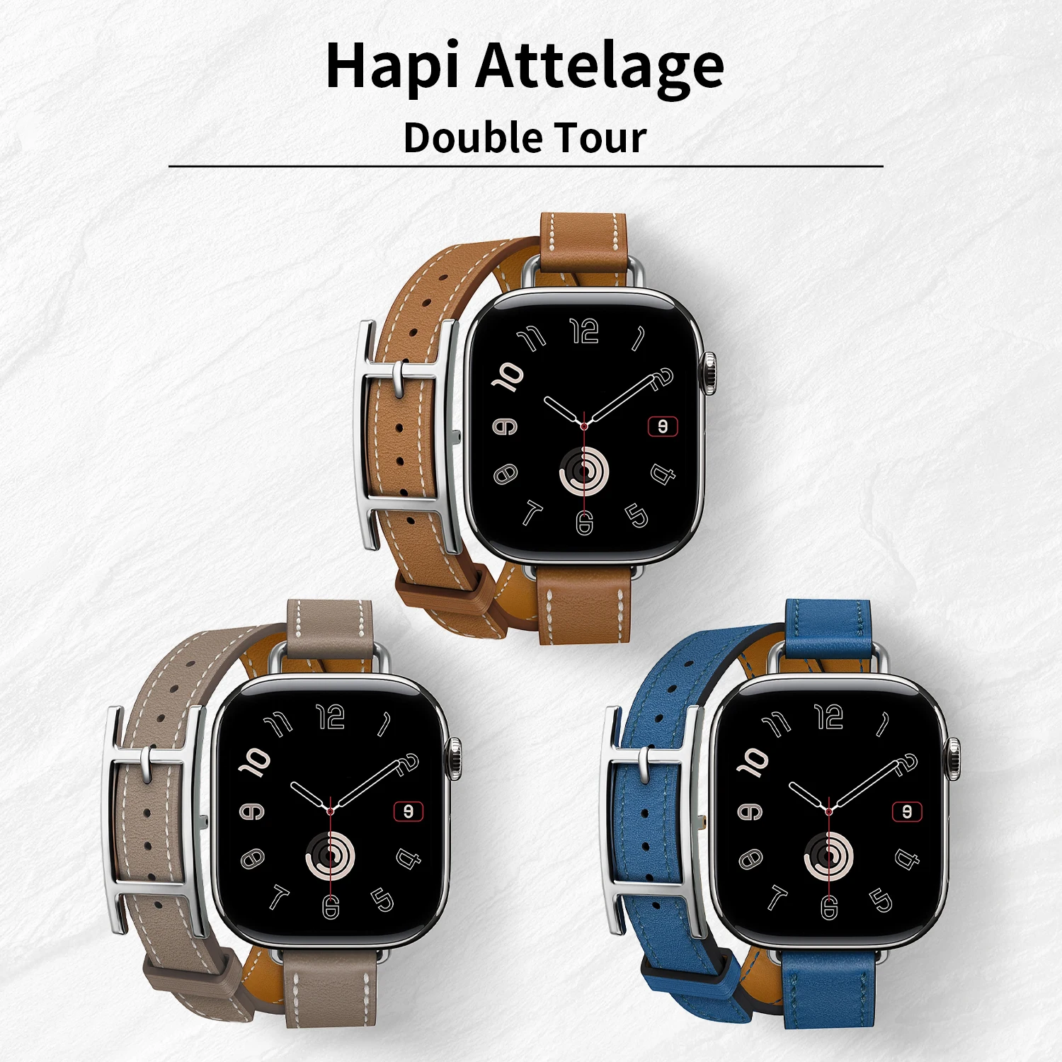 New Double Tour Hapi Attelage Band For Apple Watch Ultra 2 Strap Series 10 9 8 7 6 Se 5 42MM 45MM 46MM 49MM
New Double Tour Hapi Attelage Band For Apple Watch Ultra 2 Strap Series 10 9 8 7 6 Se 5 42MM 45MM 46MM 49MM