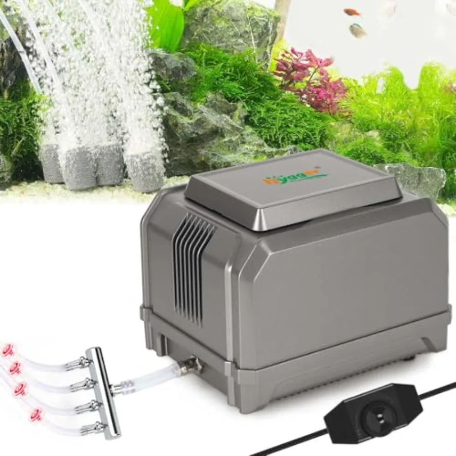 Aquarium Air Pump 10W/15W 0.025Mpa/0.03Mpa Powerful Adjustable Fish Tank Air Pump 4 Outlets Oxygen Aerator for Medium Large Fis
Aquarium Air Pump 10W/15W 0.025Mpa/0.03Mpa Powerful Adjustable Fish Tank Air Pump 4 Outlets Oxygen Aerator for Medium Large Fis