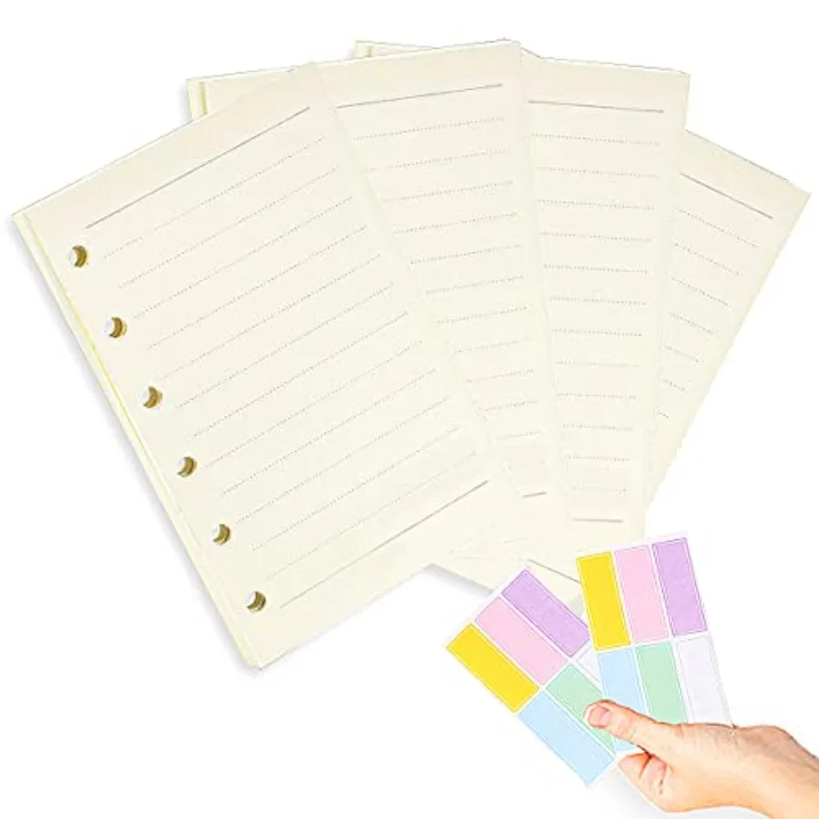 A7 Planner Refill, 4 Packs per Set, Paper, A7 Binder Refills 6 Ring with Label Stickers Gift, Mini Binder Refills, 6 hole/100gs
A7 Planner Refill, 4 Packs per Set, Paper, A7 Binder Refills 6 Ring with Label Stickers Gift, Mini Binder Refills, 6 hole/100gs
