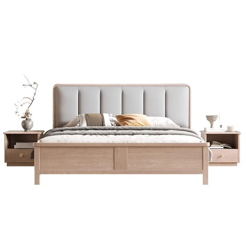 Nordic all solid wood soft bag bed 1.5 meters Japanese minimalist 1.8 meters double bed
Nordic all solid wood soft bag bed 1.5 meters Japanese minimalist 1.8 meters double bed