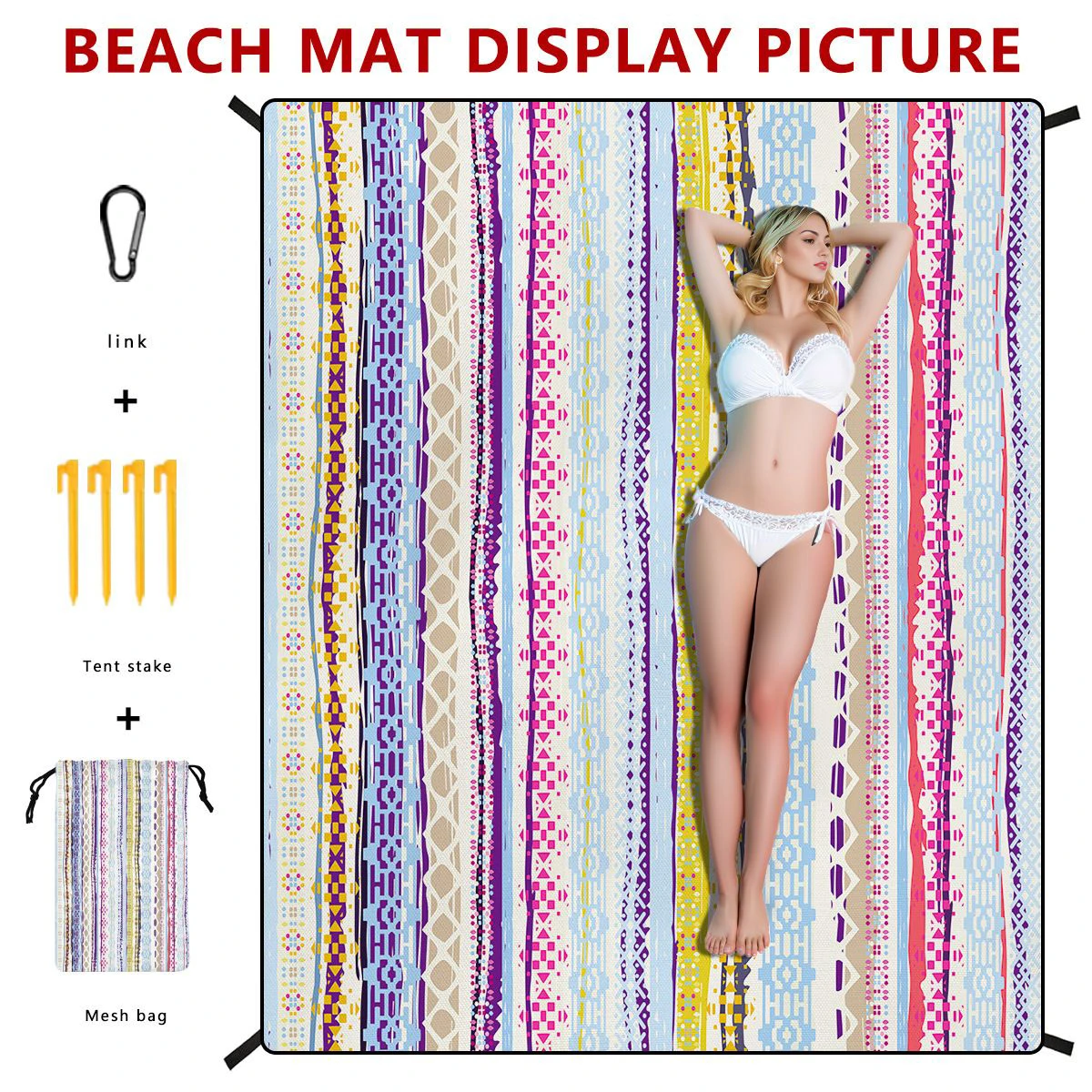 Beach Blanket Extra Large Sandproof Waterproof Foldable Oversized XL Outdoor Mat, for Camping, Park, Travel, Grass04
Beach Blanket Extra Large Sandproof Waterproof Foldable Oversized XL Outdoor Mat, for Camping, Park, Travel, Grass04