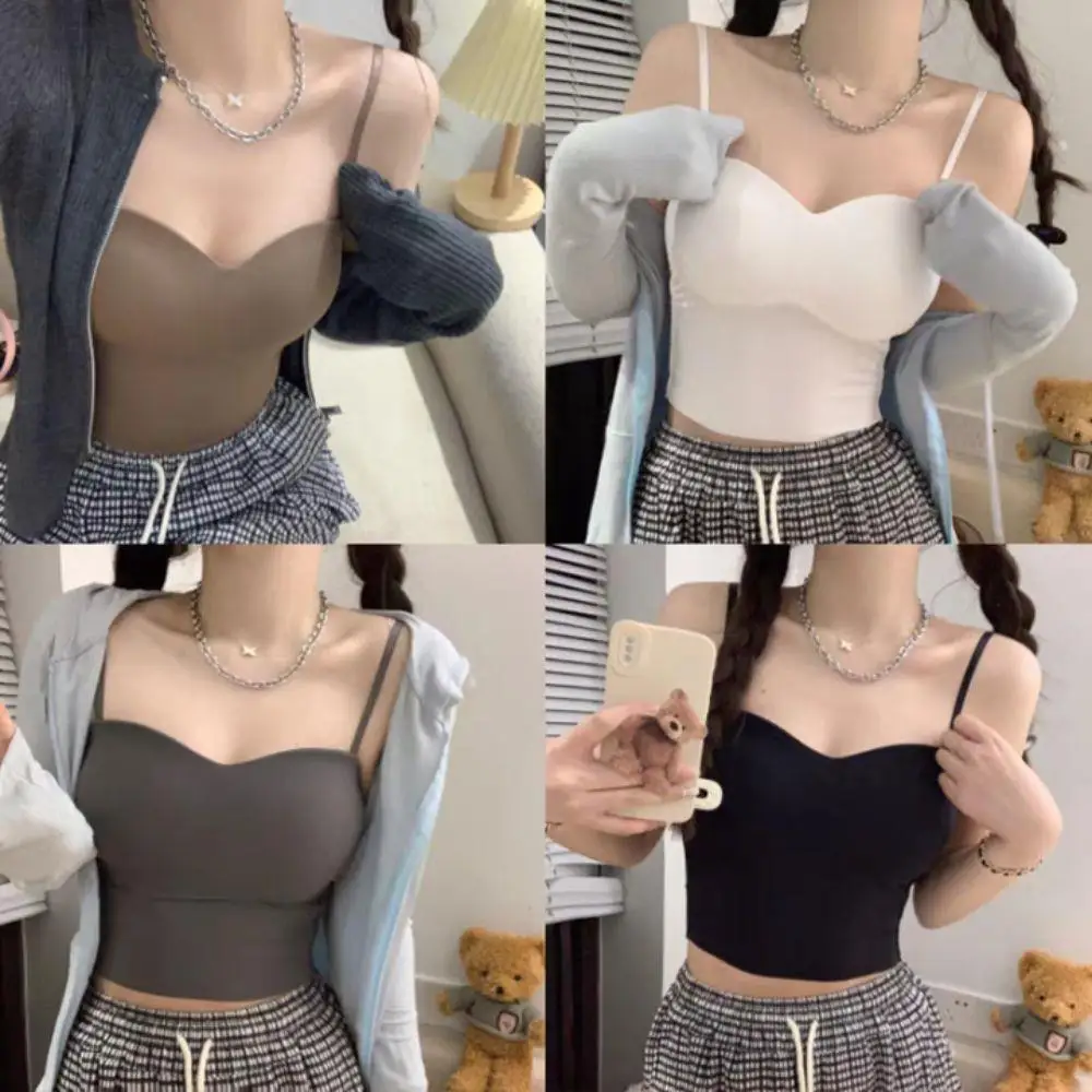 Women Crop Tops Sexy Solid Color Camisole Ice Silk Tube Top Seamless Sports Tank Top Wireless Underwear Padded Bra Bralette Vest
Women Crop Tops Sexy Solid Color Camisole Ice Silk Tube Top Seamless Sports Tank Top Wireless Underwear Padded Bra Bralette Vest
