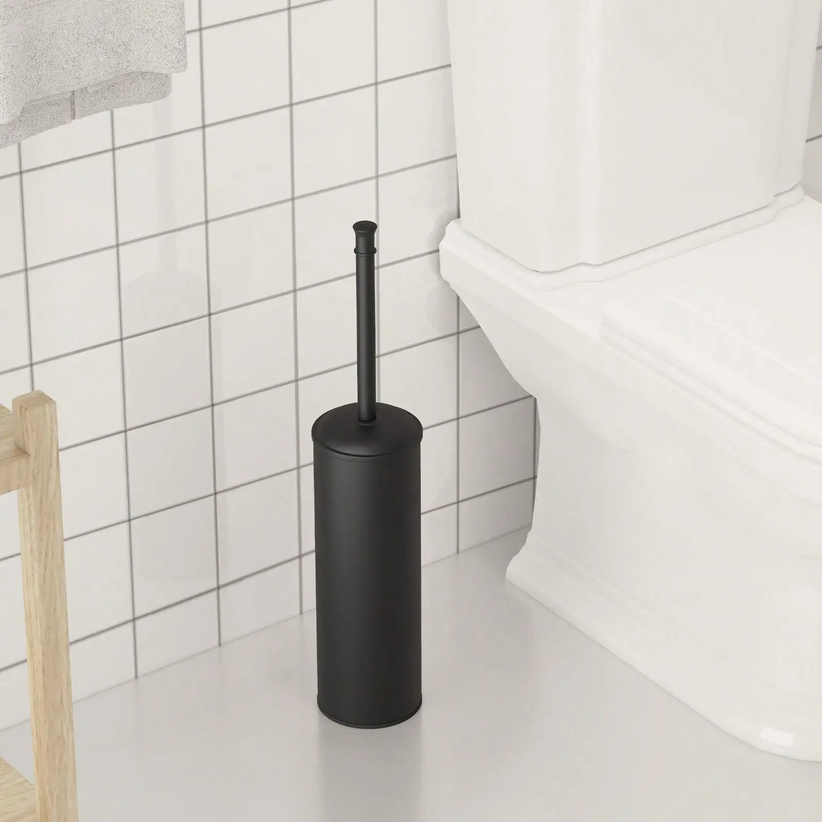 Toilet Cleaner Bowl Set With Two Brush With Extra Long Handle, Durable Bristles Toilet Scrubber And Covered Holder, Drip-Proof Stainless Steel Brushed Nickel
Toilet Cleaner Bowl Set With Two Brush With Extra Long Handle, Durable Bristles Toilet Scrubber And Covered Holder, Drip-Proof Stainless Steel Brushed Nickel