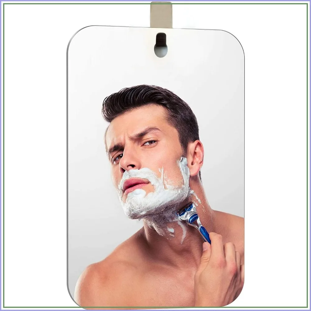 Large Fogless Shower Mirror, Anti-Fog Shaving Mirror with Hook, Shatterproof Wall Hanging Makeup Mirror for Bathroom, 7.48x11 Inches
Large Fogless Shower Mirror, Anti-Fog Shaving Mirror with Hook, Shatterproof Wall Hanging Makeup Mirror for Bathroom, 7.48x11 Inches