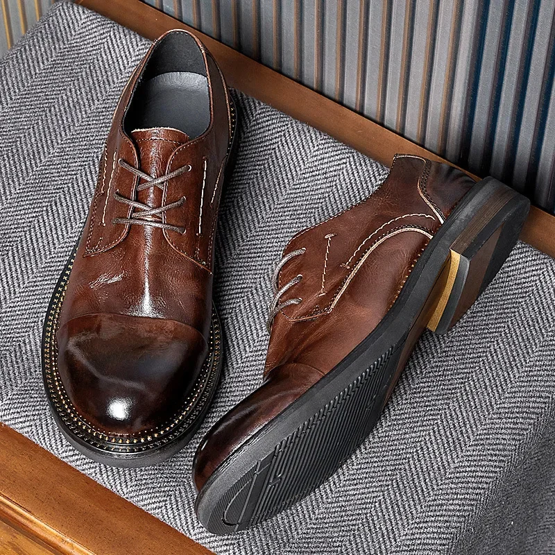 Handmade British Trend Mens Dress Shoes Luxury Genuine Leather 2026 New Fashion Soft Leather Oxfords Wedding Derby Shoes Man
Handmade British Trend Mens Dress Shoes Luxury Genuine Leather 2026 New Fashion Soft Leather Oxfords Wedding Derby Shoes Man