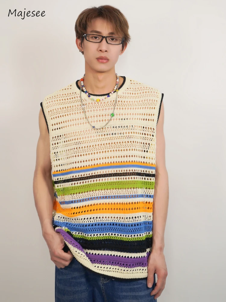 Hollow Out Sweater Vest Men Colorful Sleeveless Comfortable Beach Round Neck Knitwear Fashion Simple Hadnsome Vitality Classic
Hollow Out Sweater Vest Men Colorful Sleeveless Comfortable Beach Round Neck Knitwear Fashion Simple Hadnsome Vitality Classic