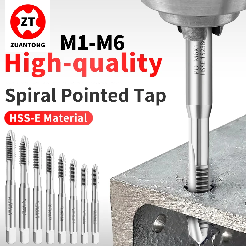 ZUANTONG 1SET HSSE-M35 Spiral Pointed Tap M1-M6 White/TC50/TIN/TICN Coating Screw Thread Tap 1SET=8PCS:M1 M1.2 M1.6 M2 M3 M4M5M6
ZUANTONG 1SET HSSE-M35 Spiral Pointed Tap M1-M6 White/TC50/TIN/TICN Coating Screw Thread Tap 1SET=8PCS:M1 M1.2 M1.6 M2 M3 M4M5M6
