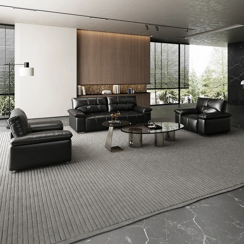 Eco Leather Office Sofa Set: Fireproof Breathable, Sponge Filled With Backrest For Private Villa Office
Eco Leather Office Sofa Set: Fireproof Breathable, Sponge Filled With Backrest For Private Villa Office