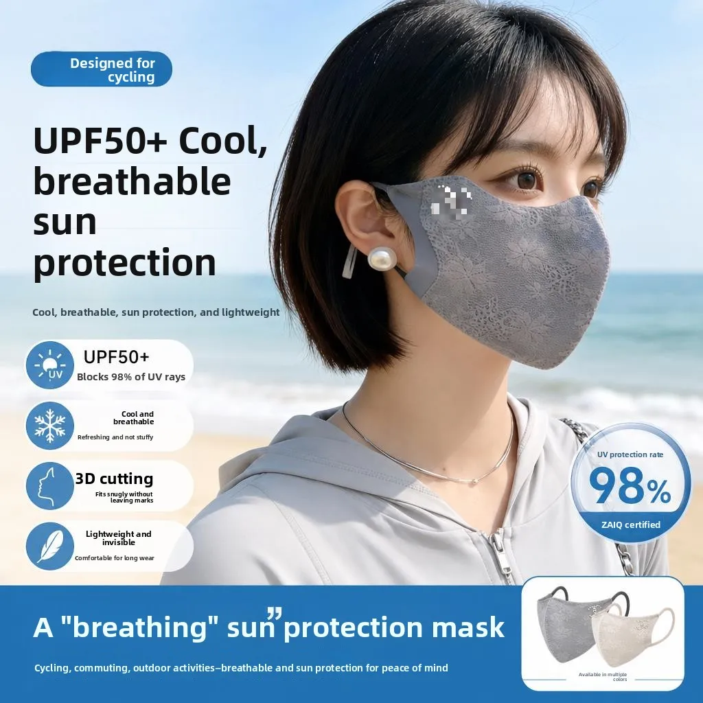 Sports Running Cycling Mask Breathable Lightweight UV Protection Lace Veil Face Cover Easy to Breathe Outdoor Activity Mask
Sports Running Cycling Mask Breathable Lightweight UV Protection Lace Veil Face Cover Easy to Breathe Outdoor Activity Mask