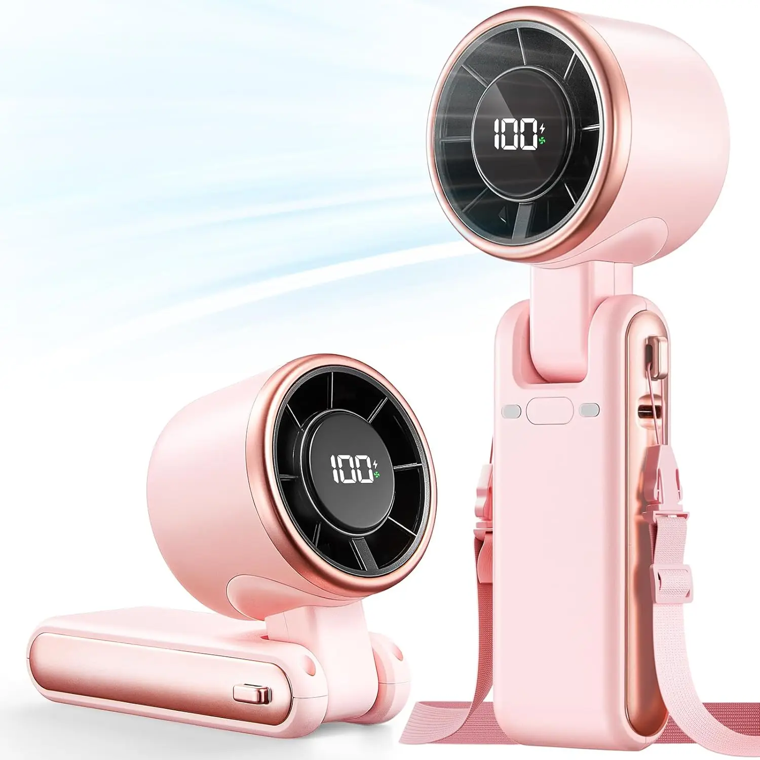 4000mAh Portable Handheld Turbo Fan, 5-Speed High Power Mini Personal Fan, Battery Operated Travel Essentials for Beach Vacation, Gift for Women Men (Pink)
4000mAh Portable Handheld Turbo Fan, 5-Speed High Power Mini Personal Fan, Battery Operated Travel Essentials for Beach Vacation, Gift for Women Men (Pink)