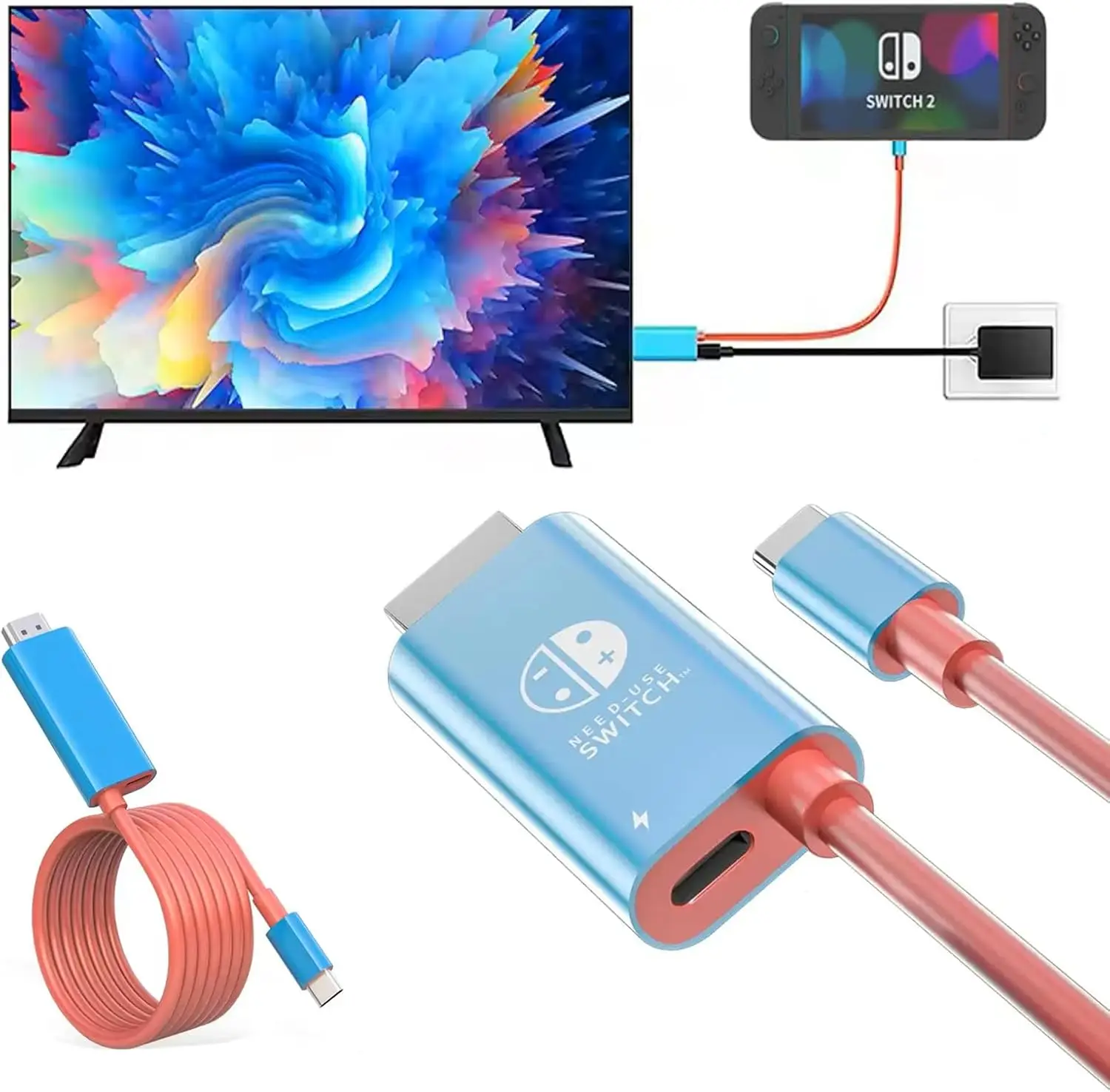 Замена док-станции Switch 2 TV, портативный адаптер новой модели 2025 года, поддержка 4K/60 Гц с портом PD100W USB 3.0 для коммутатора 2/переключателя/OLED
Замена док-станции Switch 2 TV, портативный адаптер новой модели 2025 года, поддержка 4K/60 Гц с портом PD100W USB 3.0 для коммутатора 2/переключателя/OLED