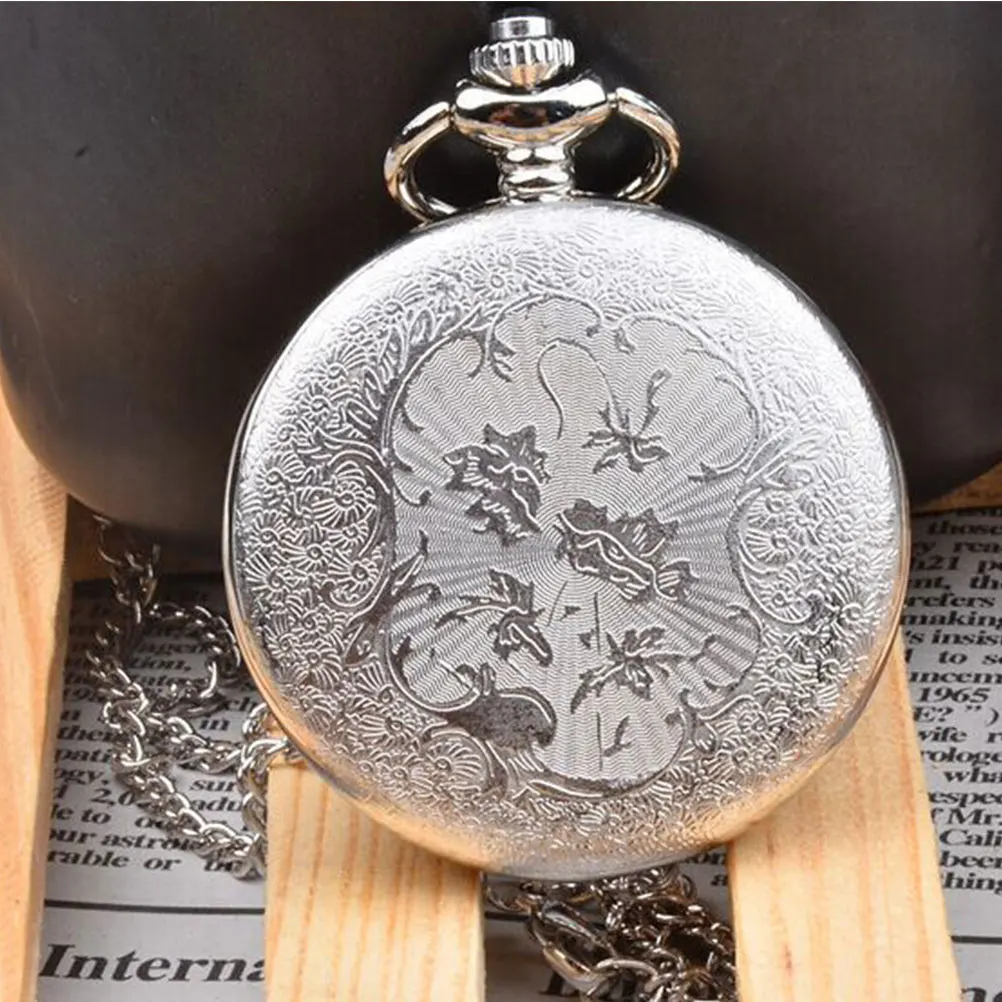 Quartz Pocket Watch Classic Retro Watches Hollow Out Silver Durable Lightweight Fashion Accessories Protects From Dust
Quartz Pocket Watch Classic Retro Watches Hollow Out Silver Durable Lightweight Fashion Accessories Protects From Dust