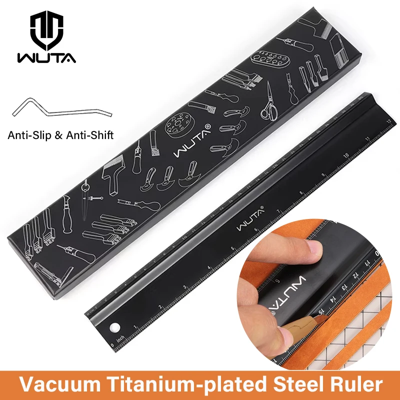 WUTA Линейка для резки кожи Безопасная линейка Защитная линейка из нержавеющей стали с титановым покрытием Металлическая 30 см 12 дюймов Нескользящие инструменты для рукоделия
WUTA Линейка для резки кожи Безопасная линейка Защитная линейка из нержавеющей стали с титановым покрытием Металлическая 30 см 12 дюймов Нескользящие инструменты для рукоделия