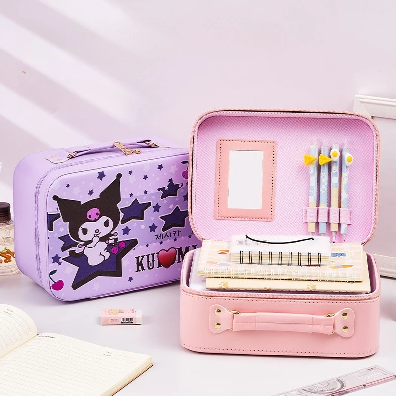 Cute Sanrio PU Cosmetic Case with Small Mirror Hello Kitty My Melody Makeup Brush Storage Box Kuromi Cinnamoroll Toiletry Bag
Cute Sanrio PU Cosmetic Case with Small Mirror Hello Kitty My Melody Makeup Brush Storage Box Kuromi Cinnamoroll Toiletry Bag