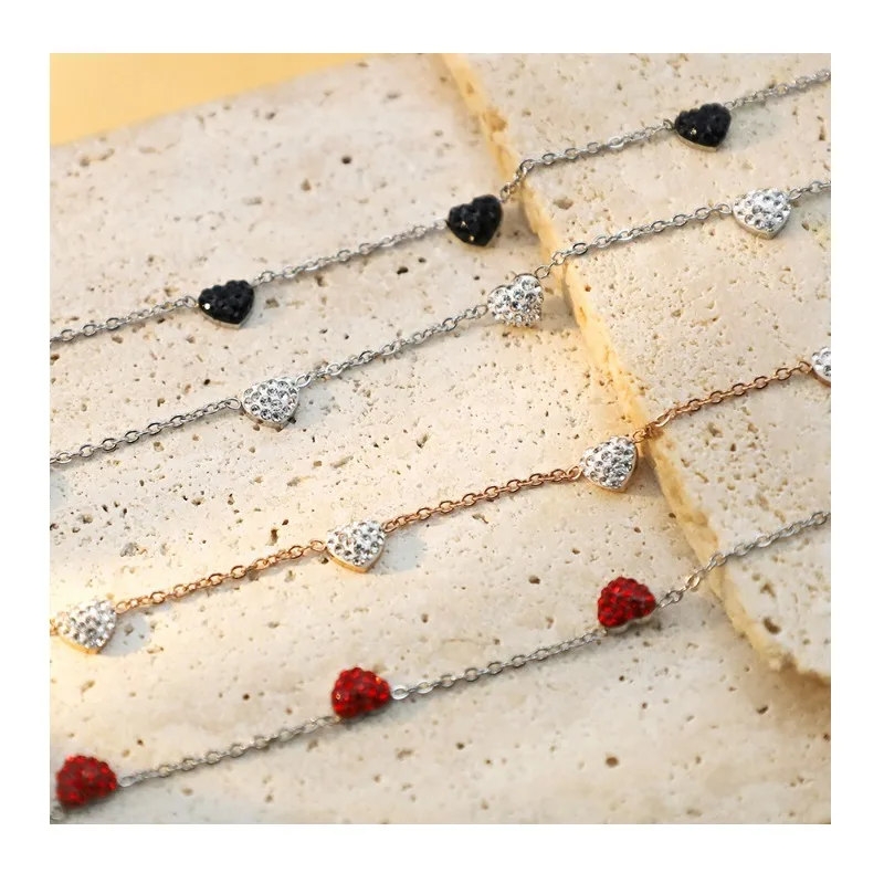 Fresh and Sweet Color Zircon Love Titanium Steel Bracelet Girl Simple Versatile Hand Jewelry
Fresh and Sweet Color Zircon Love Titanium Steel Bracelet Girl Simple Versatile Hand Jewelry