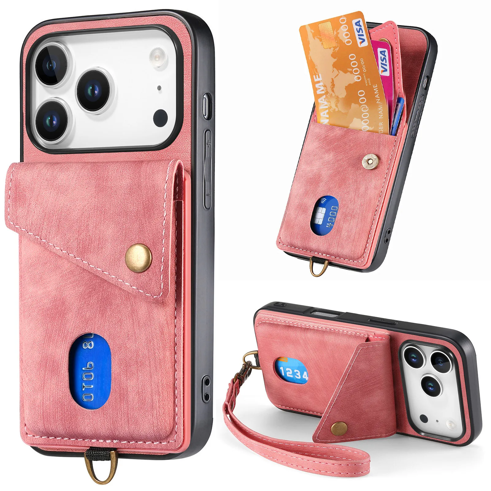 Luxury Fashion Card Holder Strap Magnetic Leather Phone Case For iPhone 17 Pro Max 16 Plus 15 14 13 12 Comfortable Grip Cover
Luxury Fashion Card Holder Strap Magnetic Leather Phone Case For iPhone 17 Pro Max 16 Plus 15 14 13 12 Comfortable Grip Cover