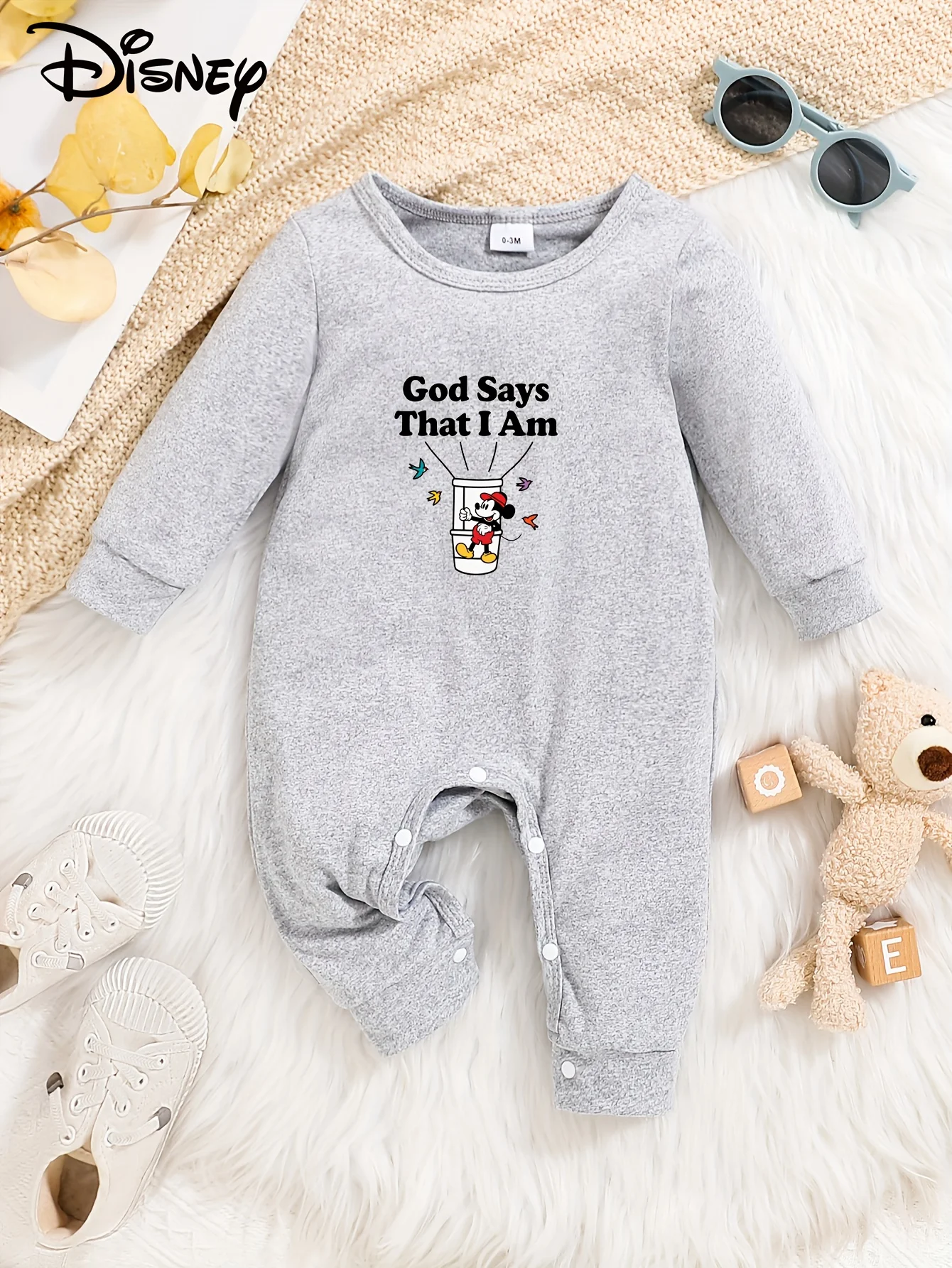 【Authorized】Disney Minnie Mouse Baby Long-Sleeve Romper, Cute Pattern Print, Round Neck, Soft and Comfortable, Machine Washable, Suitable for All Seasons, Suitable for Outdoor Wear
【Authorized】Disney Minnie Mouse Baby Long-Sleeve Romper, Cute Pattern Print, Round Neck, Soft and Comfortable, Machine Washable, Suitable for All Seasons, Suitable for Outdoor Wear