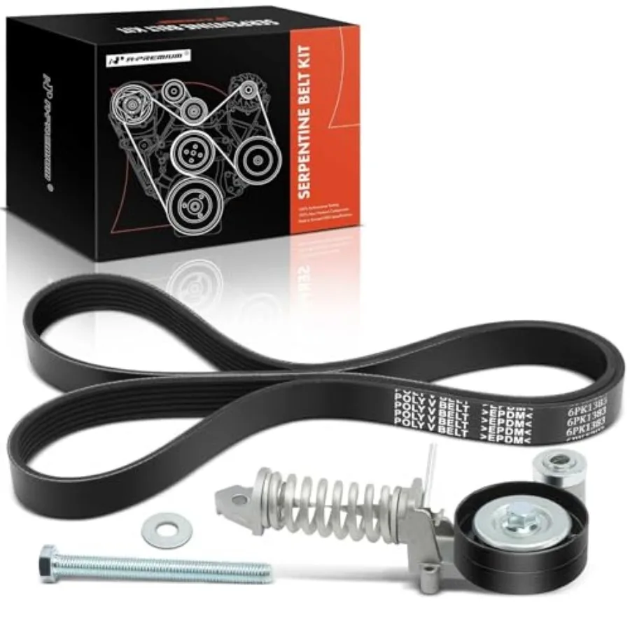 Engine Serpentine Belt Drive Kit with Tensioner and Bolt Compatible with Chevrolet Trax Sonic 2013-2018 and Buick Encore 2013-2
Engine Serpentine Belt Drive Kit with Tensioner and Bolt Compatible with Chevrolet Trax Sonic 2013-2018 and Buick Encore 2013-2
