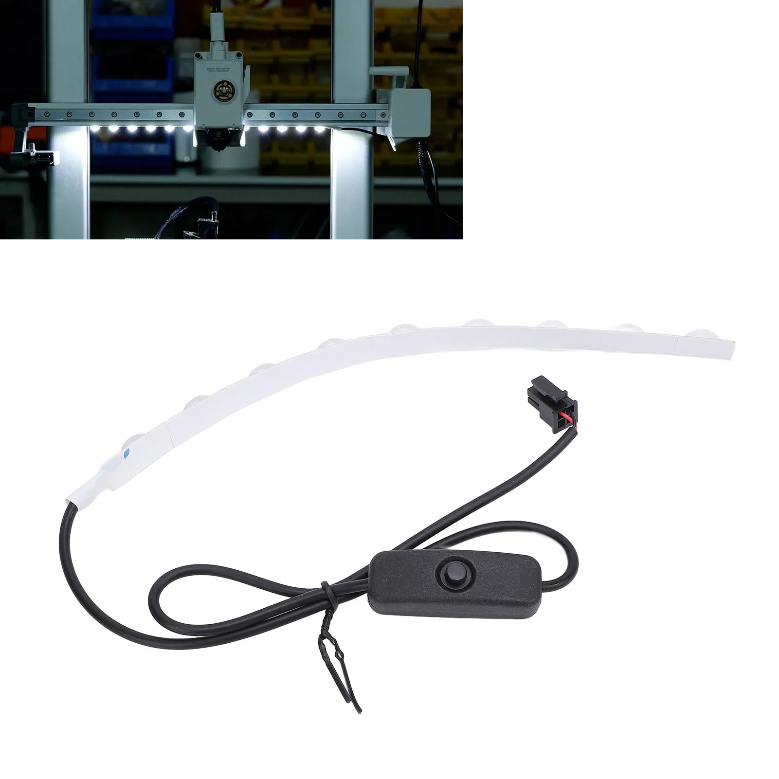 Ra95 Fill Light 3D Printer LED Light Strip Kit ABS 24V RA95 Fill Lamp High Brightness White Light for Bambu A1 Mini