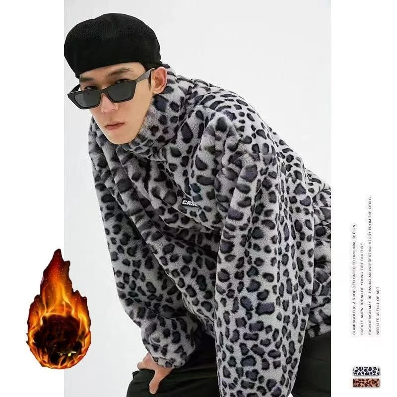 Осень-зима, новые мужские пуховики с леопардовым принтом, имитация норкового пуха в стиле хип-хоп, свободные утолщенные хлопковые стеганые куртки для мужской одежды
Осень-зима, новые мужские пуховики с леопардовым принтом, имитация норкового пуха в стиле хип-хоп, свободные утолщенные хлопковые стеганые куртки для мужской одежды