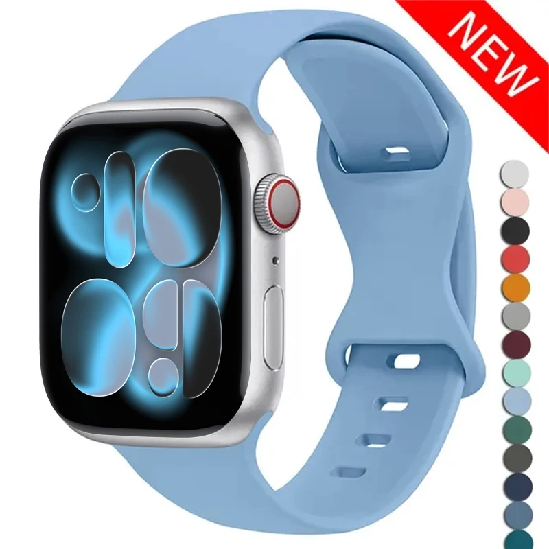 Силиконовый ремешок для Apple Watch, ремешок 44 мм, 45 мм, 40 мм, 41 мм, 42-46 мм, 45 мм, спортивный браслет iwatch series 11-10-8 7 6 5 9 Ultra 2 49 мм
Силиконовый ремешок для Apple Watch, ремешок 44 мм, 45 мм, 40 мм, 41 мм, 42-46 мм, 45 мм, спортивный браслет iwatch series 11-10-8 7 6 5 9 Ultra 2 49 мм