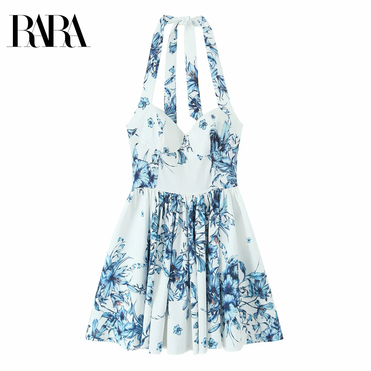 RARA Womens Heart - shaped Neck Sleeveless Halter Neck Tie - decorated Printed Mini Dress Stylish and Charming
RARA Womens Heart - shaped Neck Sleeveless Halter Neck Tie - decorated Printed Mini Dress Stylish and Charming