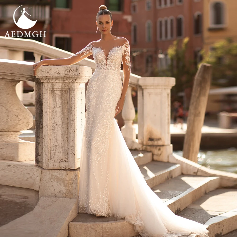 Aedmgh Mermaid Elegant Wedding Dresses 2024 Sweetheart Long Sleeve Vestido De Novia Lace Appliques Mondern Robe De Mariee
Aedmgh Mermaid Elegant Wedding Dresses 2024 Sweetheart Long Sleeve Vestido De Novia Lace Appliques Mondern Robe De Mariee
