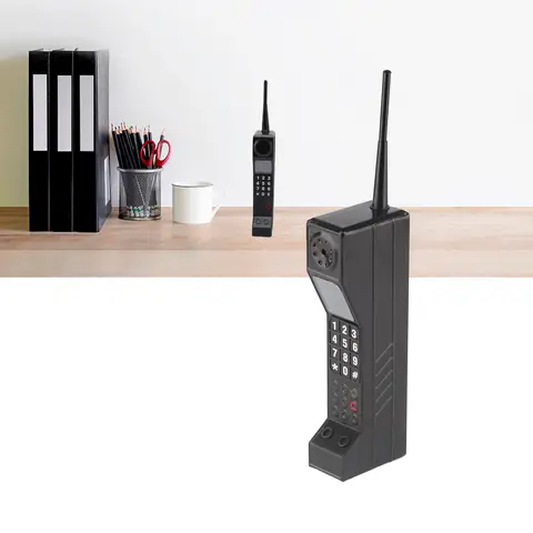 Retro Brick Cell Phone Ornament Vintage Cellular Phone Model Simulation Photographic Props Stylized Ornaments Black  Retro,Brick