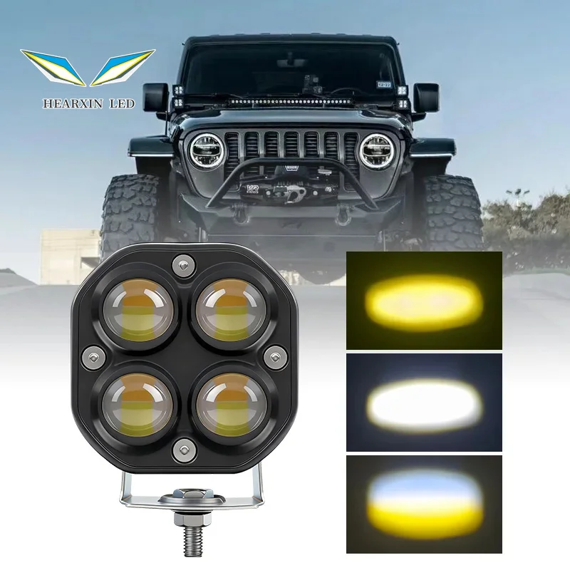 Super bright 3 Inch Dual Color LED Spotlights 40W Fog lamp Headlight Accessory For Motorcycle Truck Car SUV ATV 4000LM 80V 12V
Super bright 3 Inch Dual Color LED Spotlights 40W Fog lamp Headlight Accessory For Motorcycle Truck Car SUV ATV 4000LM 80V 12V