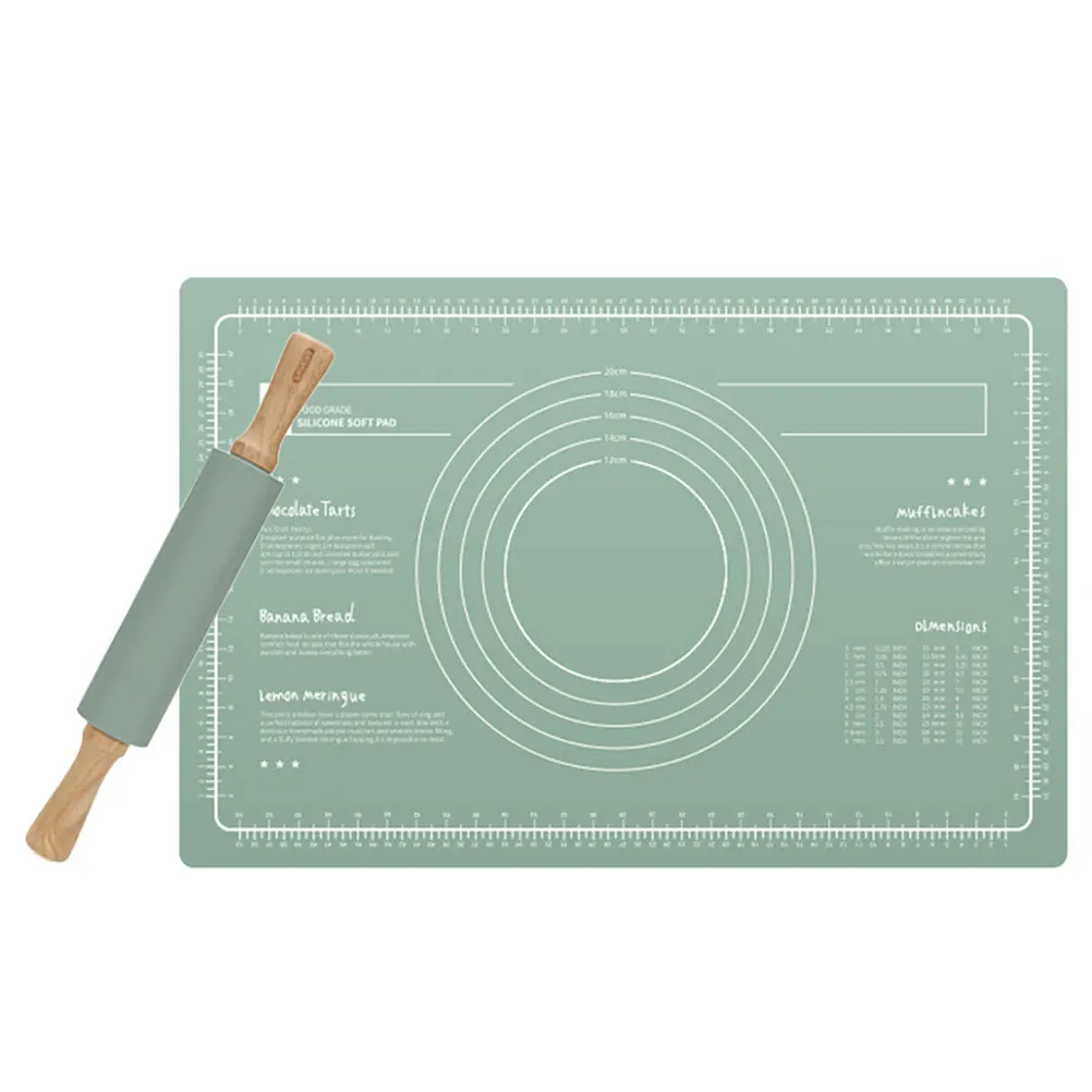 1Set Pastry Mat Dough Baking Set Silicone Non-Stick Rolling Pin Bread Roller Kitchen Pie Baking Pad Anti-Slip Kneading Mat
1Set Pastry Mat Dough Baking Set Silicone Non-Stick Rolling Pin Bread Roller Kitchen Pie Baking Pad Anti-Slip Kneading Mat