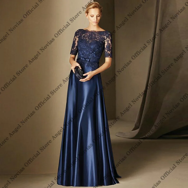 Navy Blue Mermaid Mother of the Bride Dresses 2026 with Half Sleeves Wedding Party Dresses vestido para boda madre de la novia
Navy Blue Mermaid Mother of the Bride Dresses 2026 with Half Sleeves Wedding Party Dresses vestido para boda madre de la novia
