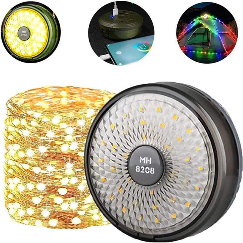 AB09-LED String Lights Camping Lantern USB Rechargeable 2 In 1 Portable Outdoor Light With 8 Lighting Modes Camping Light
AB09-LED String Lights Camping Lantern USB Rechargeable 2 In 1 Portable Outdoor Light With 8 Lighting Modes Camping Light