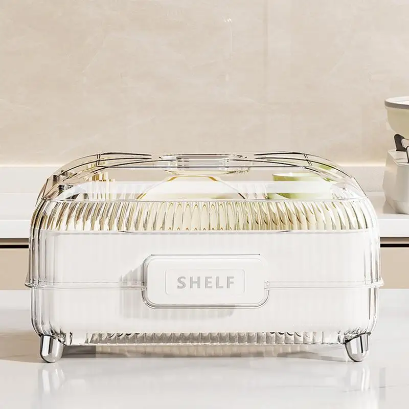 Dish Rack With Cover Dust-proof PP Drainable Dishware Storage Box Dish Rack Household Large-capacity Kitchen Storage Rack
Dish Rack With Cover Dust-proof PP Drainable Dishware Storage Box Dish Rack Household Large-capacity Kitchen Storage Rack