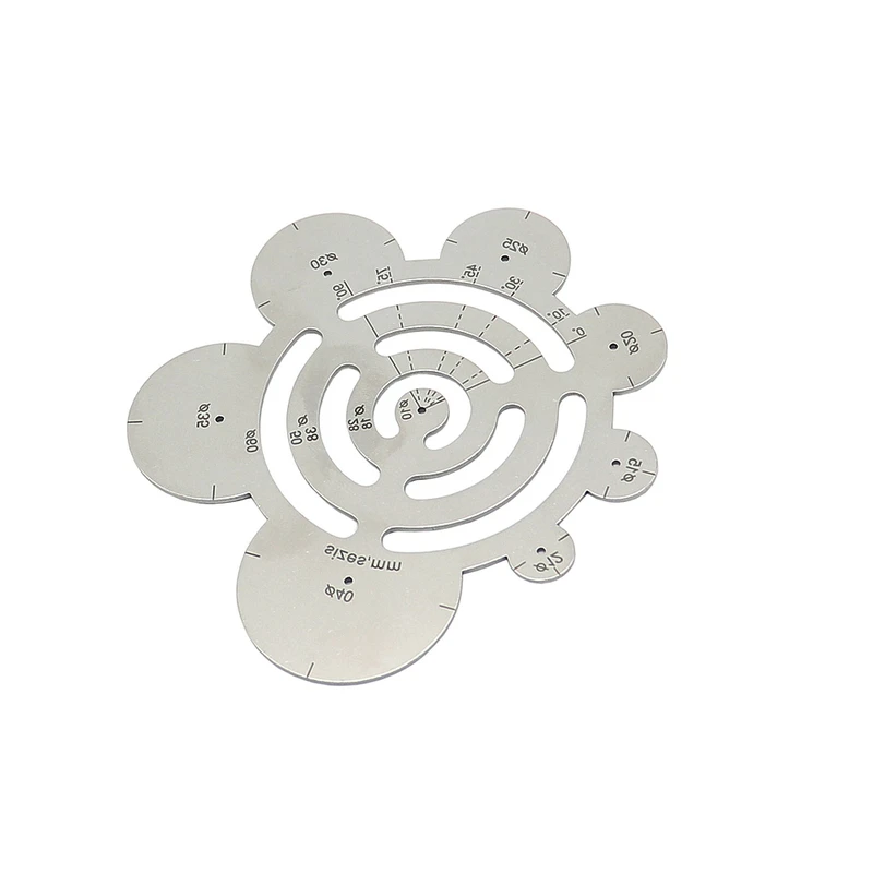 1PCS Stainless Steel Round Leather Cutting Tools Metal Corner Cutting Ruler Circle Leathercraft Working Drawing Angle Ruler
1PCS Stainless Steel Round Leather Cutting Tools Metal Corner Cutting Ruler Circle Leathercraft Working Drawing Angle Ruler