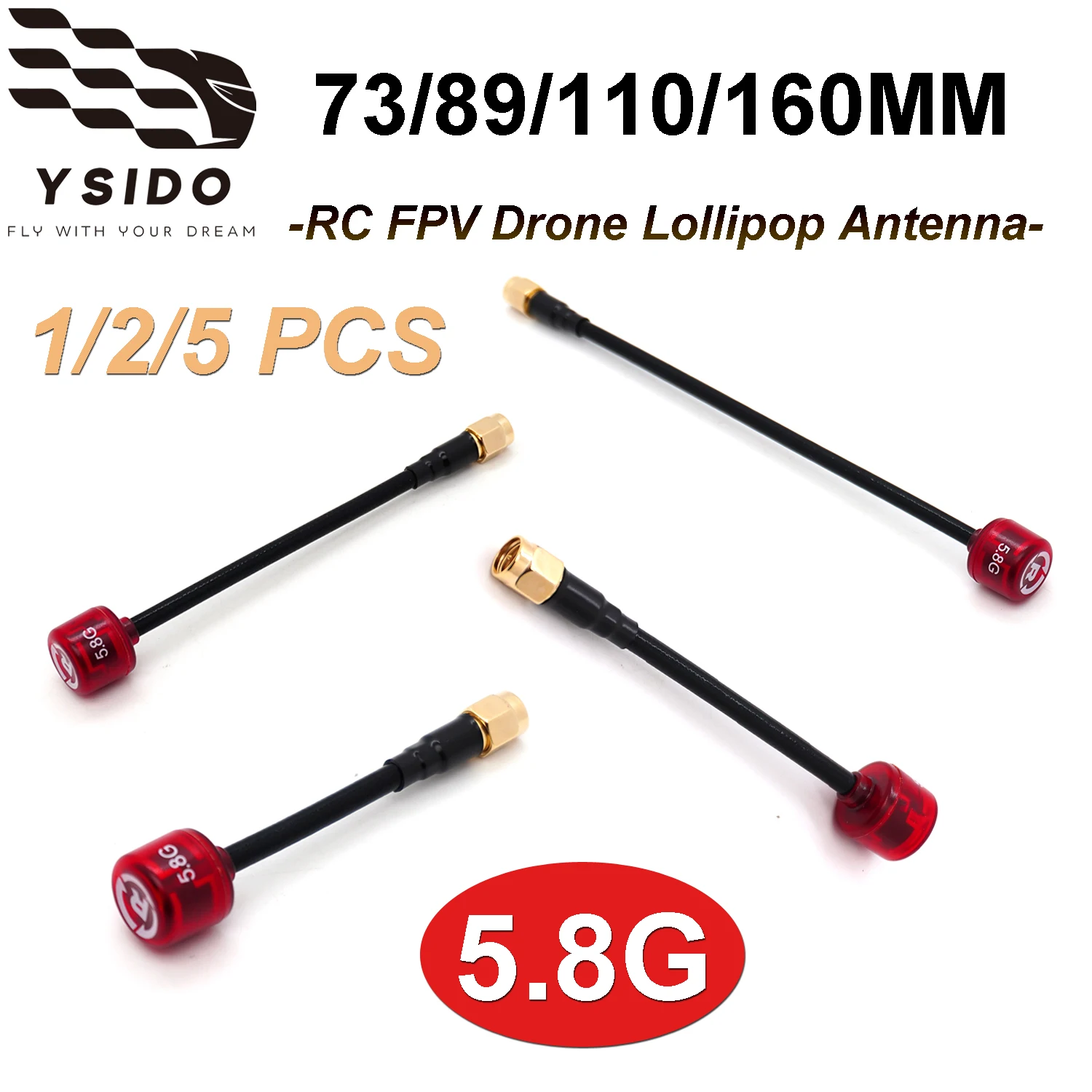 1/2/5PCS YSIDO 5.8GHz High Gain FPV Lollipop Antenna 73mm 89mm 110mm 160mm RHCP SMA Plug for RC FPV Freestyle Racing Drone DIY
1/2/5PCS YSIDO 5.8GHz High Gain FPV Lollipop Antenna 73mm 89mm 110mm 160mm RHCP SMA Plug for RC FPV Freestyle Racing Drone DIY