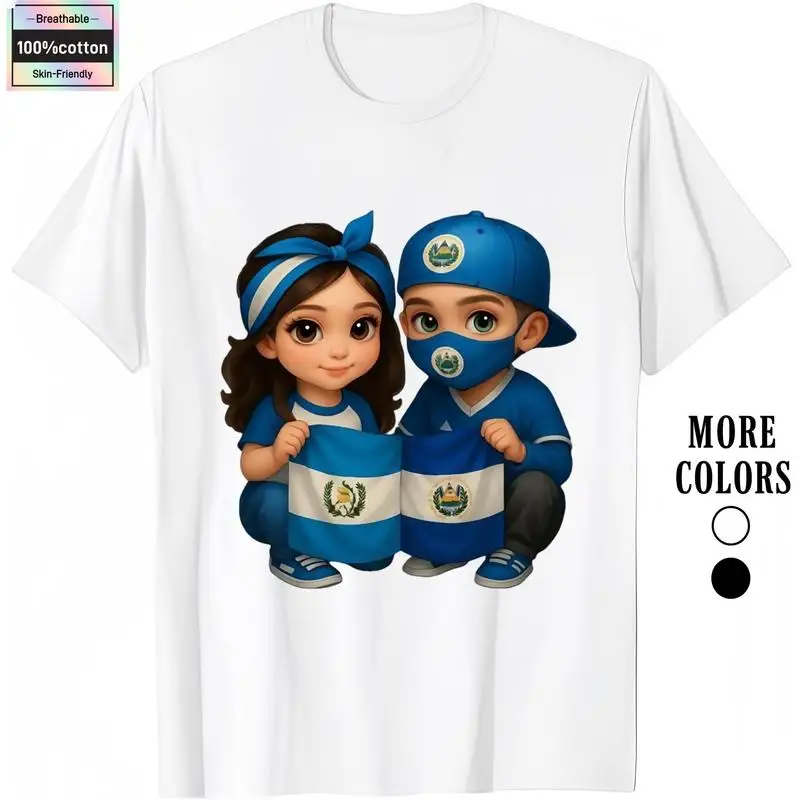 Fashion Designer T-Shirts - Cotton Graphic Tees with Central America Unity Kids Holding Guatemala El Salvador Flags Tee,Crewneck
Fashion Designer T-Shirts - Cotton Graphic Tees with Central America Unity Kids Holding Guatemala El Salvador Flags Tee,Crewneck